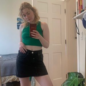 Black Denim Mini Skirt 🤠